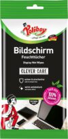POLIBOY Bildschirm Feuchttücher – Displayreiniger Putztücher mit Antistatikeffekt – 1×15 Tücher – Made in Germany