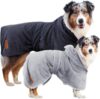 Wahre Tierliebe Hundebademantel waschbar – Trockenes Fell in nur wenigen Minuten – Hundehandtuch als kuscheliger Kälteschutz. Für Große, mittelgroße und kleine Hunde, Bademantel Hund., XS