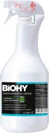 BiOHY Geruchsneutralisierer (1l Flasche) | Extra starker Geruchsentferner & Lufterfrischer | reine Luft für Wohnung & Auto | beseitigt Gerüche von Tieren auf Sofas | ideal gegen Rauch & Urin