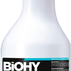 BiOHY Geruchsneutralisierer (1l Flasche) | Extra starker Geruchsentferner & Lufterfrischer | reine Luft für Wohnung & Auto | beseitigt Gerüche von Tieren auf Sofas | ideal gegen Rauch & Urin