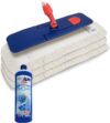 WISCHMOP SET 6 IN 1 WISCHMOPP BODENWISCHER KLAPPHALTER MOPPHALTER TELESKOPSTIEL (40 Zentimeter, Wischmop Set Standard)