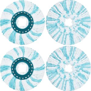 Bodenwischer Ersatzbezug, Wischmopp Bezug Kompatibel Mit Leifheit Clean Twist Disc Mop Ergo Wischmop Ersatzkopf Mikrofaser 4 Stück