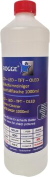 ROGGE Bildschirmreiniger Nachfüllflasche 1 Liter für alle ROGGE Flaschen geeignet. Der Bildschirmreiniger für LCD/TFT/LED-Plasma Displays, sowie Tablet, Smartphone, Das Original “ Made in Germany“
