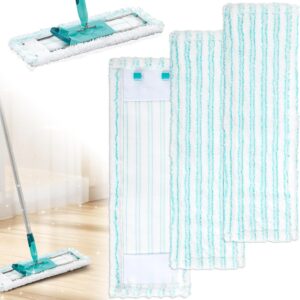 3er Set Wischbezug für Leifheit Profi XL Micro Duo / Profi XL Cotton Plus, 2-Faser-System Bodenwischer Ersatzbezug Mikrofaser Putzlappen für Schmutzaufnahme, ideal für Fliesen und Laminat