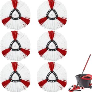 Replacement Heads for Vileda Turbo,6 Stück Mikrofaser Mop Ersatzkopf for Vileda Moppköpfe Wischmopp Ersatzköpfe Wischmopp Ersatz für alle Böden