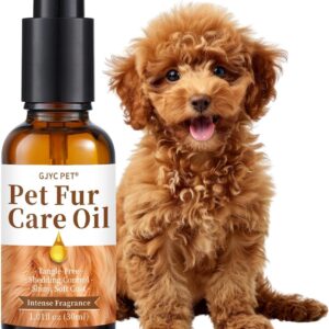 Haustierfellpflegeöl für Hunde & Katzen – Verfilzungsentferner für glänzendes, seidiges Fell, mit Kollagen & natürlichen Ölen, Leave-in-Formel, 30 ml