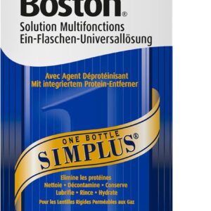Bausch + Lomb Boston Simplus – Kontaktlinsenreiniger und Aufbewahrungslösung, für harte Kontaktlinsen 1 x 120 ml