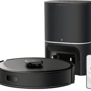 Tapo RV30 Max Plus Saugroboter mit Wischfunktion und automatischer Absaugstation, 5300Pa Ultra Starke Saugkraft, LiDAR+IMU Dual-Navigation, Alexa & Google Assistant Sprachsteuerung, APP