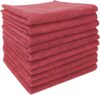 SBS Mikrofaser-Reinigungstücher – 30 x 30 cm – Rot – 10 Stück