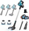 Akku Staubsauger für Makita Akku, 18V 45000Pa/550W Staubsauger Kabellos mit 2PCS 5500mAh Batterien, 6-in-1 Leichter Handstaubsauger für Tierhaare, Teppich & Harter