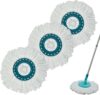 GFRED 3 Stück Wischmopp Ersatz Kompatibel Mit Leifheit Clean Twist Disc Mop Systèmes Moppkopf Ersatz Mikrofaser Sehr Saugfähig, Für alle Bodenarten Geeignet