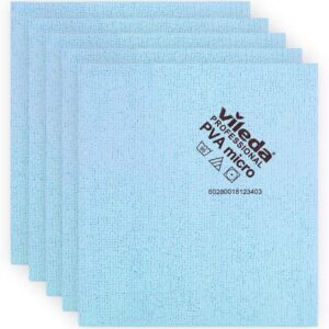 Vileda Microfasertuch, PVA micro, 38 x 35 cm, 5 Stück, Polyester , blau