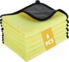 6 Stück Mikrofasertücher Auto – 600 GSM – Microfasertuch Autopflege Trockentücher – extra weiches Auto-Trockentuch – Geeignet für Pflege und Trocknen von Autos – 30 x 40 cm (Gelb)