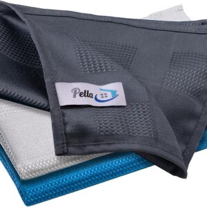 Pella Mikrofasertücher 3er Set | Großes Mikrofaser Putzlappen für Auto | Microfaser Fensterputztücher | Allzweck-Microfasertücher | Küchen Waschbare Spültücher | Reinigungstücher 40 x 60 cm