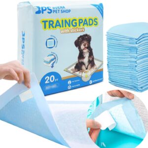BPS BUENA PET SHOP BPS-2172 20 x Hunde-Katzen-Matte mit Hygiene-Trainingsaufklebern, sehr saugfähig, Größe M/L (20 Stück, 60 x 60 cm)