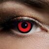 farbige Kontaktlinsen Halloween ohne Sehstärke 3 M Halloween Kontaktlinsen ROT – Red Angelic -Zombielinse, Vampir Make up Vampir Schminke Halloween Make up Halloween Schminke