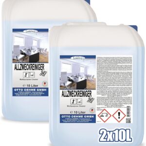 Lorito frisch & sauber Allzweckreiniger, 2x 10 Liter Konzentrat, intensiver und schaumstarker Allesreiniger für Reinigung aller Flächen, Hartböden, Wände und Fliesen