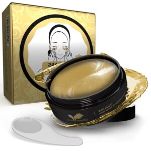 Korean Skincare 60 Stück 24k Gold Augenpads gegen Augenringe & Falten | Gesichtspflege Kollagen & Hyaluron, Anti Aging gegen tränensäcke, Eye Pads, Beauty Masken, echtgoldpigmente by Saborando