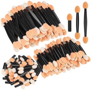 150 Stück Lidschatten Applikator, Lidschattenpinsel, Make-up Applikator Pinsel, Kosmetische Pinsel, Professionelle Doppel-kopf Lidschatten Augenstäbe Pinsel für Frauen Make-Up, 3 Länge