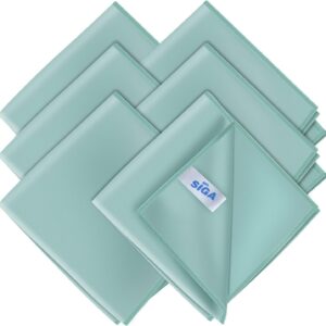 MR.SIGA Ultrafein Mikrofaser Reinigungstücher Putztücher Fensterputztuch Fenster Tücher Mikrofasertücher Geschirrtücher für Scheiben & Spiegel, 6 Stück, 35x40cm (13.7″ x 15.7″)
