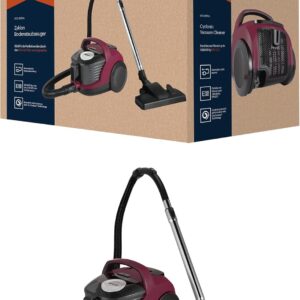 Grundig, VCC 3870 A Bodenstaubsauger beutellos, 1,8 l, Berry/Schwarz