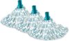 Leifheit Ersatzkopf Classic Mop Viskose 3er Set, mit Viskose und Polyester für hartnäckige Flecken auf Fliesen und Steinböden, extra saufgähige Viskose, waschbar bei 60°C, flexible Mopkopf-Streifen