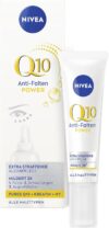 NIVEA Q10 Anti-Falten POWER Extra Straffende Augenpflege, Augencreme mildert Falten & Schwellungen, straffende Feuchtigkeitscreme mit Q10, Kreatin & Hyaluronsäure (15 ml)