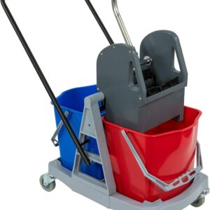 Sprintus Doppelfahreimer 2 x 17 Liter Eimer Doppelfahrwagen Reinigungswagen Putzwagen