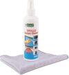 D.RECT Bildschirm-Reinigungsspray Displayreiniger für LED, QLED, UHD TV, Display, Tablet, Smartphone, Computer und Monitor 250ml, Mikrofasertuch