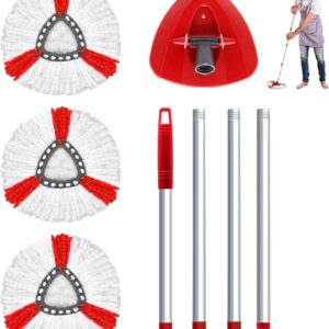 Moppzubehör Teleskopstiel Mop Ersatz Mikrofaser Wischmopp Set Ersatzköpfe für Vileda Turbo mit Bodenwischer Ersatzbezug x1 zum Reinigen des Bodens