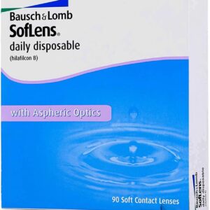 Bausch + Lomb SofLens Daily Disposable Tageslinsen, sphärische Kontaktlinsen, weich, 90 Stück BC 8.6 mm / DIA 14.2 / -4.50 Dioptrien