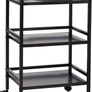 Amazon Basics Servierwagen aus Metall, 3 Ebenen, Schwarz