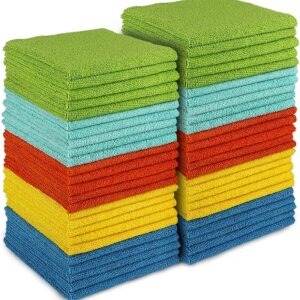 AIDEA Mikrofaser Reinigungstücher Lappen Putztücher Fenster Tücher Mikrofasertücher Geschirrtücher 50 Stück, 30x30cm