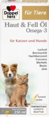 Doppelherz Haut und Fell Öl für Katzen und Hunde – Mit essentiellen Omega- 3 und Omega-6 Fettsäuren – 250ml
