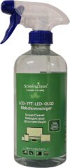 ROGGE ScreenClean Bildschirmreiniger, 100% Recycling Flasche R-PET, hochwirksamer und sparsamer Premium Bildschirmreiniger für LCD/TFT/LED/OLED/TV Displays. 500ml Pumsprayflasche
