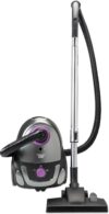 Bestron Staubsauger mit Beutel, Bodenstaubsauger inkl. 3 Staubsaugerbeutel, 94cm Teleskopstange & umschaltbarer Bodendüse, 7.5m Aktionsradius, auswaschbarer HEPA12 & Mikrofilter, Farbe: Lila/Silber