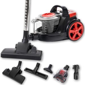 LEHMANN LHOCV-8025 effizienter Staubsauger ohne Beutel, 4000 beutelloser Zyklon Bodenstaubsauger, mit HEPA Doppelfiltersystem, inkl. Turbobürste, Abnehmbarer 2,5 L Staubbehälter