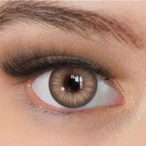 Kontaktlinsen farbig ohne Stärke braun | farbige braune Jahreslinsen | weiche Linsen | 2 Stück Farblinsen + Linsenbehälter | 0.0 Dioptrien | natürliche Farben | Charmiga Wild Brown