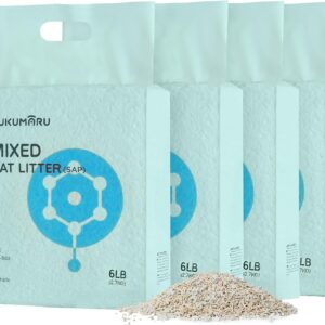 FUKUMARU Tofu Katzenstreu 10.8kg, schnell klumpendes Katzenstreu mit super saugfähigem Material, sofort absorbierend, staubfreies, geringe Spurenbildung, spült in der Toilette,Geruchskontrolle