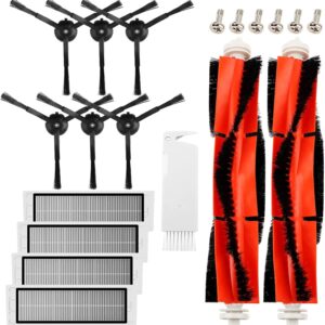 Ersatzteile für Xiaomi Roborock S5 Max S6 Max S6 Pure S6 MaxV S50 S51 S55 S60 S65 S5 S6 Saugroboter, Staubsauger-Teile Mi Robot 2 Zentralbürste&6 Seitenbürste&4 HEPA Filters&1 Reinigungshilfe