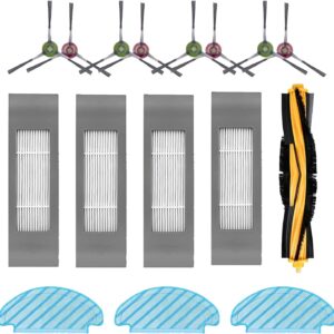 Wischtüch Bürste Filter Zubehör Ersatzteile Set für Ecovacs DEEBOT N8 Pro N8 Pro+ N10 Plus Staubsauger Roboter (16 Stück)