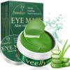 Eveellyn Augenpads, 60Pcs Augenpads Gegen Augenringe, Aloe Vera Eye Pads, Hyaluronsäure Augenmaske Augenringe Entfernen, Gegen Falten,Tränensäcke, Puffiness