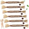 6 Stück Katzenminze Sticks,Katzenzahnbürste für Katzen,Katzen Zahnpflege Spielzeug, Kausticks für Katzen,Dental Kau-Sticks helfen bei Zahnstein & Mundgeruch Gesund Hygiene Zahnpflege