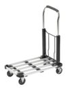 Meister Transportwagen – Klappbar – Bis 150 kg Tragkraft – Feststellbremse – Höhenverstellbarer Griff / Transporthilfe mit Lenkrollen / Paketwagen / Klappwagen aus Aluminium / 8985590