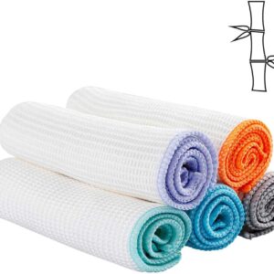 Muxel Bambusviskose Putztuch Reinigungstuch Spültuch und Allzwecktuch die saugstarke Alternative zu Mikrofaser Hochglanz und Sauberkeit im ganzen Haus 5 Tücher