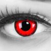 Funnylens farbige rote Crazy Fun Kontaktlinsen MIT Stärke -2,50 ‚Red Lunatic‘ mit gratis Linsenbehälter. Perfekte für Halloween, Karneval und Fasching