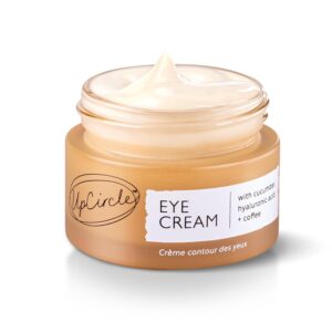 UpCircle Augencreme mit Kaffee und Hyaluronsäure 15ml – Für Augenringe, Schwellungen und Falten – Glycerin, Ahornrinde + Gurkenextrakt – natürlich, vegan + ohne Tierversuche
