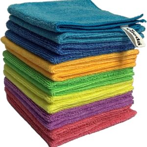 Vileda Mikrofaser Allzwecktücher Colors, Reinigungstücher zur trockenen und feuchten Anwendung, 100% Mikrofaser-Material, 30 x 30 cm, Mehrfarbig, Maxi-Pack, 14er-Pack