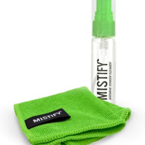Mistify Bildschirmreiniger 40ml – Natürliches Reinigungsspray mit Mikrofasertuch. Ideal für Computer, Tastaturen, Laptops einschließlich MacBook. Befreien Sie Sich von Einwegwischtüchern.