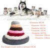 DOTBUY-SHOP Hundebet Rundes Katzenbett, Hundekissen Grosse Hunde Donut Kissen, Plüsch-Hundekorb Hundebett Waschbar, für Groß Kleine Hunde, Katzen und Andere Haustiere (50cm,Weiß)